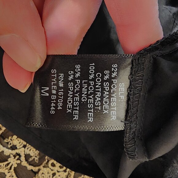 Pomander Place Black Lillith Dress NWT Gold Med - Picture 9 of 10